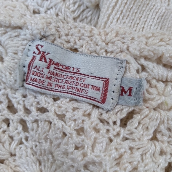 SK Imports neutral tone boho crochet sweater - Picture 9 of 10